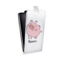 Дизайнерский вертикальный чехол-книжка для Huawei P40 Pro Прозрачные свинки