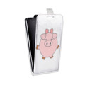 Дизайнерский вертикальный чехол-книжка для Huawei P30 Прозрачные свинки