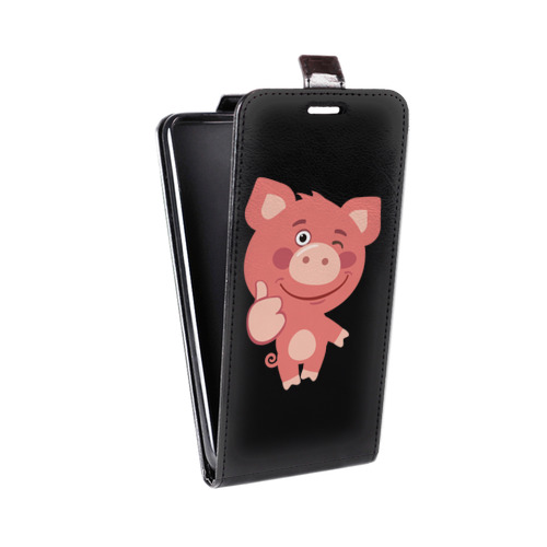 Дизайнерский вертикальный чехол-книжка для LG G4 Stylus Прозрачные свинки