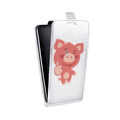 Дизайнерский вертикальный чехол-книжка для Xiaomi RedMi Note 9S Прозрачные свинки