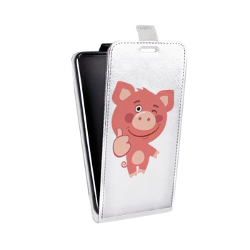 Дизайнерский вертикальный чехол-книжка для Samsung Galaxy J2 Prime Прозрачные свинки (на заказ)