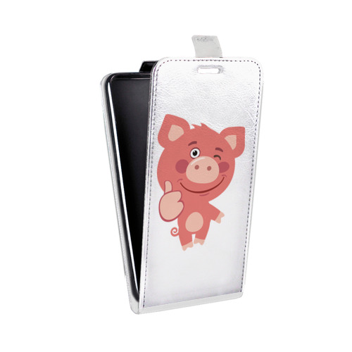 Дизайнерский вертикальный чехол-книжка для Huawei Y9s Прозрачные свинки