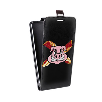 Дизайнерский вертикальный чехол-книжка для Iphone 6/6s Прозрачные свинки (на заказ)