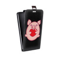 Дизайнерский вертикальный чехол-книжка для Alcatel Pop 4 Прозрачные свинки