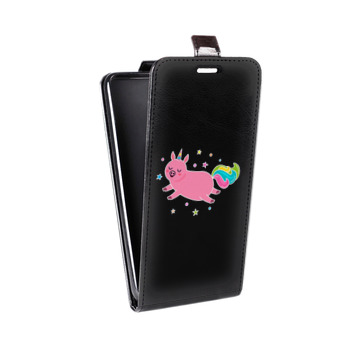 Дизайнерский вертикальный чехол-книжка для OnePlus 5 Прозрачные свинки (на заказ)