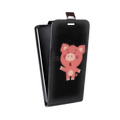 Дизайнерский вертикальный чехол-книжка для ASUS ZenFone 5 Lite Прозрачные свинки