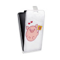 Дизайнерский вертикальный чехол-книжка для HTC One A9 Прозрачные свинки