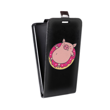 Дизайнерский вертикальный чехол-книжка для HTC Desire 626 Прозрачные свинки (на заказ)