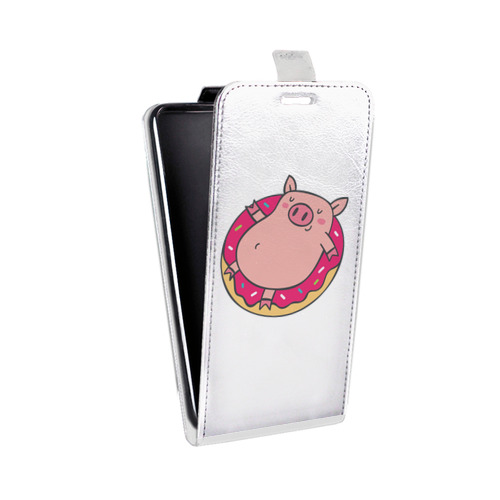 Дизайнерский вертикальный чехол-книжка для Xiaomi RedMi 9 Прозрачные свинки