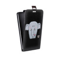 Дизайнерский вертикальный чехол-книжка для ZTE Blade V2020 Прозрачные слоны