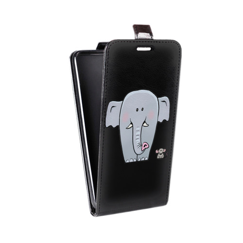 Дизайнерский вертикальный чехол-книжка для Samsung Galaxy Note 7 Прозрачные слоны