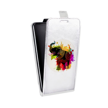 Дизайнерский вертикальный чехол-книжка для Iphone 5s Прозрачные слоны (на заказ)