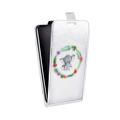 Дизайнерский вертикальный чехол-книжка для Motorola Moto E7 Plus Прозрачные слоны
