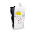 Дизайнерский вертикальный чехол-книжка для Huawei Honor 6C Прозрачные слоны