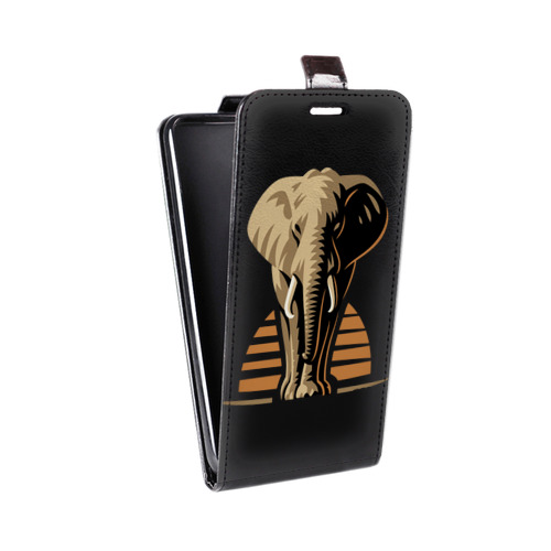 Дизайнерский вертикальный чехол-книжка для HTC Desire 12 Прозрачные слоны