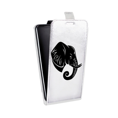 Дизайнерский вертикальный чехол-книжка для HTC U Ultra Прозрачные слоны