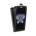 Дизайнерский вертикальный чехол-книжка для HTC Desire 530 Прозрачные слоны