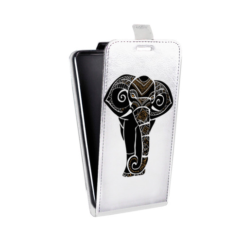 Дизайнерский вертикальный чехол-книжка для OnePlus 8T Прозрачные слоны