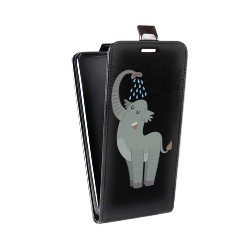 Дизайнерский вертикальный чехол-книжка для Huawei Honor 6 Plus Прозрачные слоны