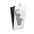 Дизайнерский вертикальный чехол-книжка для Samsung Galaxy A3 (2017) Прозрачные слоны