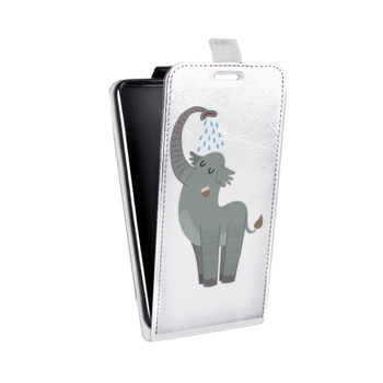 Дизайнерский вертикальный чехол-книжка для ASUS Zenfone 2 Laser Прозрачные слоны (на заказ)