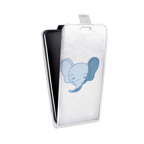 Дизайнерский вертикальный чехол-книжка для Samsung Galaxy Grand Прозрачные слоны