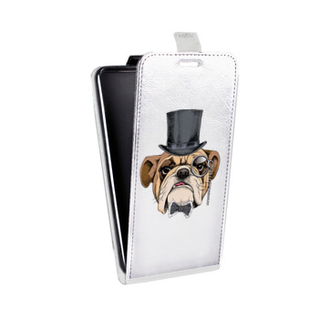 Дизайнерский вертикальный чехол-книжка для Nokia Lumia 630/635 Прозрачные собаки (на заказ)