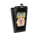 Дизайнерский вертикальный чехол-книжка для Lenovo S650 Ideaphone Прозрачные собаки