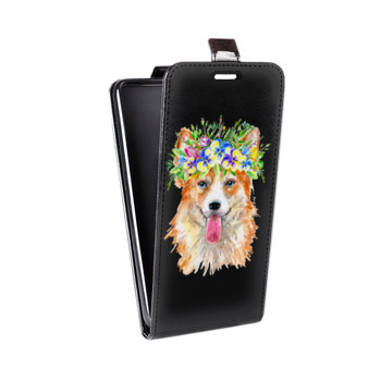 Дизайнерский вертикальный чехол-книжка для Huawei P10 Lite Прозрачные собаки (на заказ)