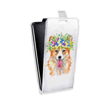 Дизайнерский вертикальный чехол-книжка для Huawei P9 Lite Прозрачные собаки (на заказ)