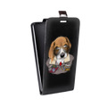 Дизайнерский вертикальный чехол-книжка для Asus ZenFone 3 Laser Прозрачные собаки