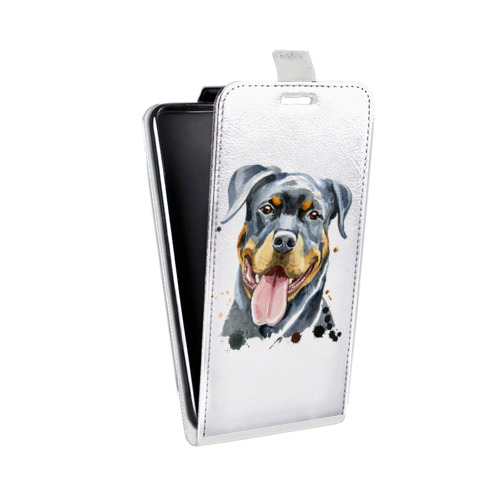 Дизайнерский вертикальный чехол-книжка для Alcatel A7 Прозрачные собаки