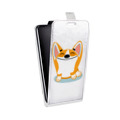 Дизайнерский вертикальный чехол-книжка для Alcatel Idol 5S Прозрачные собаки