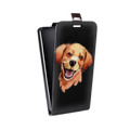 Дизайнерский вертикальный чехол-книжка для Samsung Galaxy J7 Прозрачные собаки