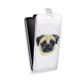 Дизайнерский вертикальный чехол-книжка для Alcatel Shine Lite Прозрачные собаки