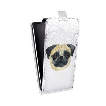 Дизайнерский вертикальный чехол-книжка для Samsung Galaxy Core Lite Прозрачные собаки (на заказ)