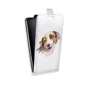 Дизайнерский вертикальный чехол-книжка для LG K8 Прозрачные собаки
