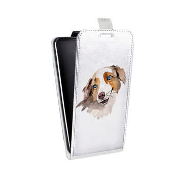Дизайнерский вертикальный чехол-книжка для Huawei Honor 7A Pro Прозрачные собаки (на заказ)