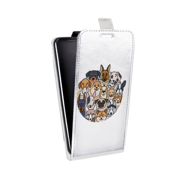 Дизайнерский вертикальный чехол-книжка для Xiaomi Mi 9 Lite Прозрачные собаки (на заказ)
