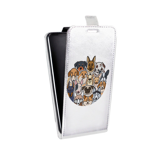 Дизайнерский вертикальный чехол-книжка для Xiaomi Mi4S Прозрачные собаки