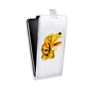 Дизайнерский вертикальный чехол-книжка для HTC U12 Plus Прозрачные собаки (на заказ)