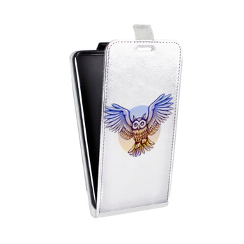 Дизайнерский вертикальный чехол-книжка для Huawei Honor 9 Lite Прозрачные совы (на заказ)