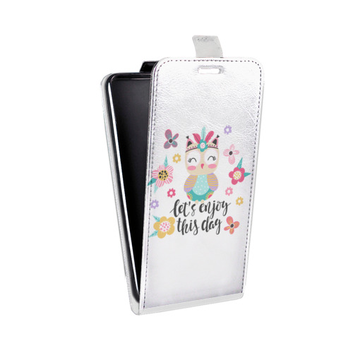 Дизайнерский вертикальный чехол-книжка для Samsung Galaxy A50 Прозрачные совы