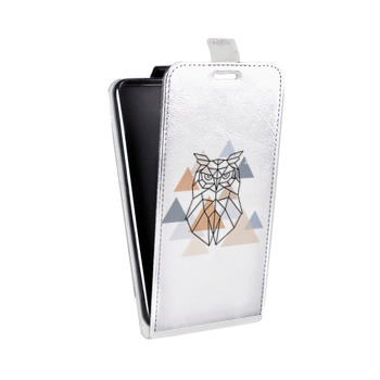Дизайнерский вертикальный чехол-книжка для Samsung Galaxy A3 Прозрачные совы (на заказ)