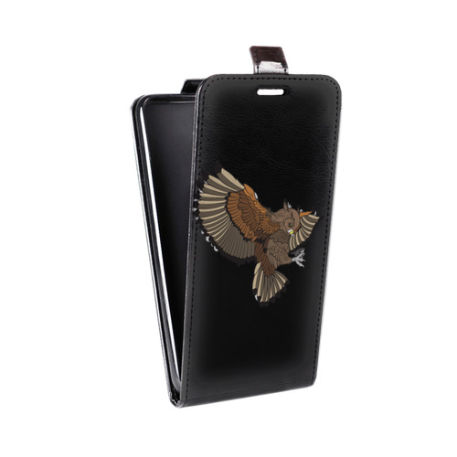 Дизайнерский вертикальный чехол-книжка для LG Optimus G2 mini Прозрачные совы