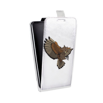 Дизайнерский вертикальный чехол-книжка для Samsung Galaxy Mega 6.3 Прозрачные совы (на заказ)