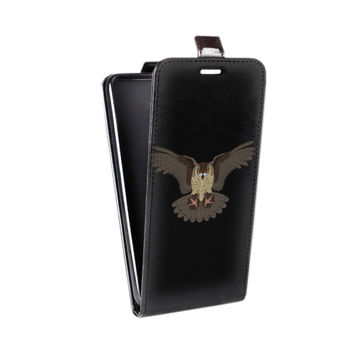 Дизайнерский вертикальный чехол-книжка для Iphone 5c Прозрачные совы