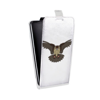Дизайнерский вертикальный чехол-книжка для Samsung Galaxy S6 Edge Прозрачные совы (на заказ)