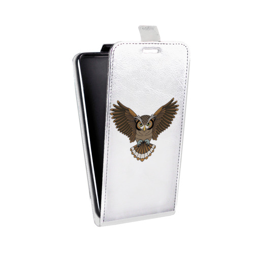 Дизайнерский вертикальный чехол-книжка для Huawei P30 Lite Прозрачные совы