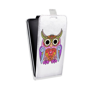 Дизайнерский вертикальный чехол-книжка для Sony Xperia E4g Прозрачные совы (на заказ)